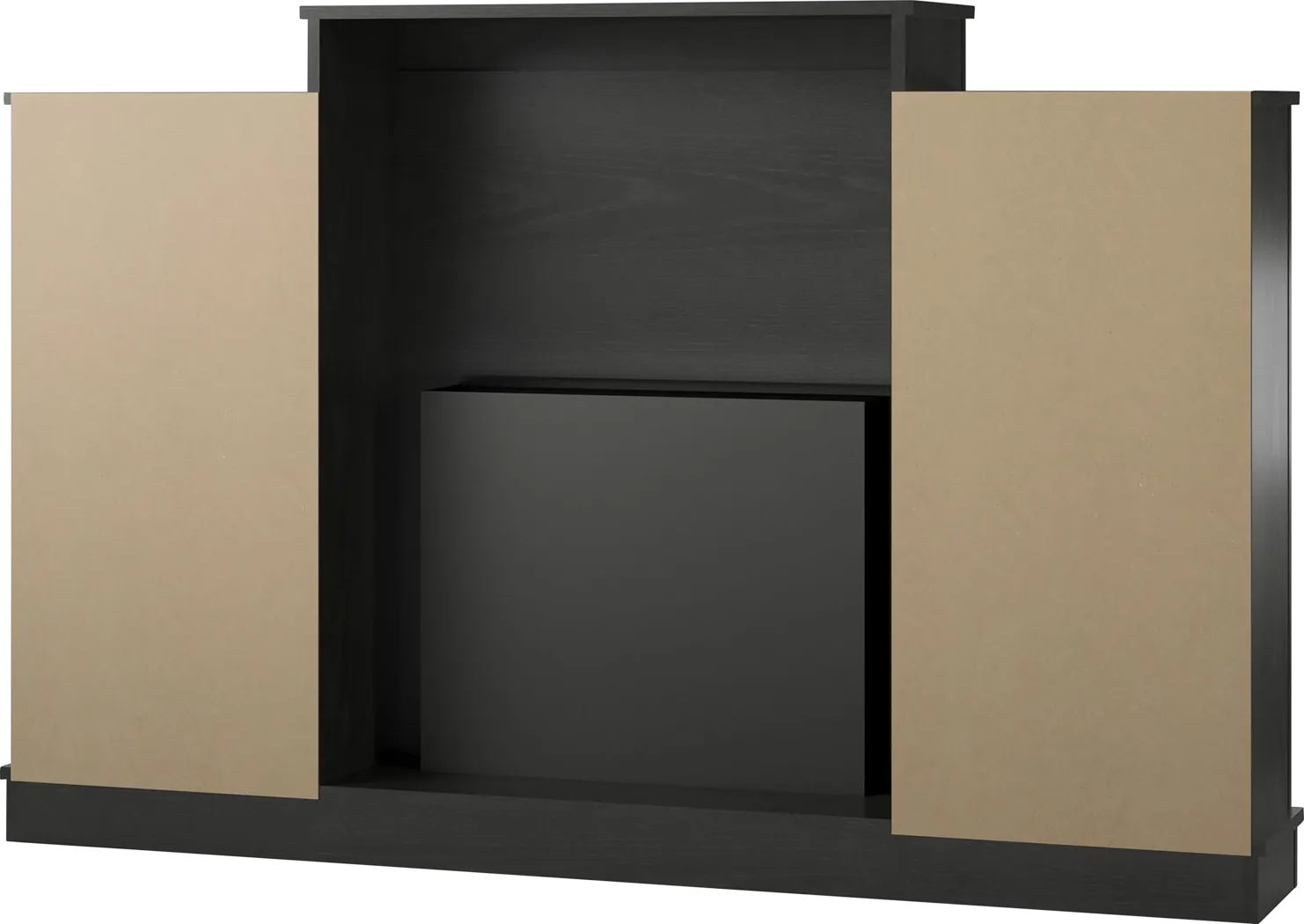 Alarice Black 61 in. Console with Electric Fireplace - Thumbnail - Image 7