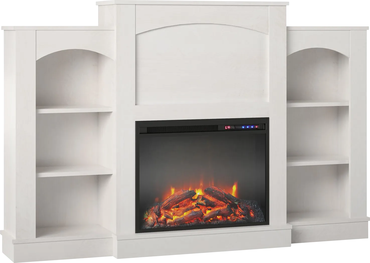 Alarice Ivory 61 in. Console with Electric Fireplace - Thumbnail - Image 8