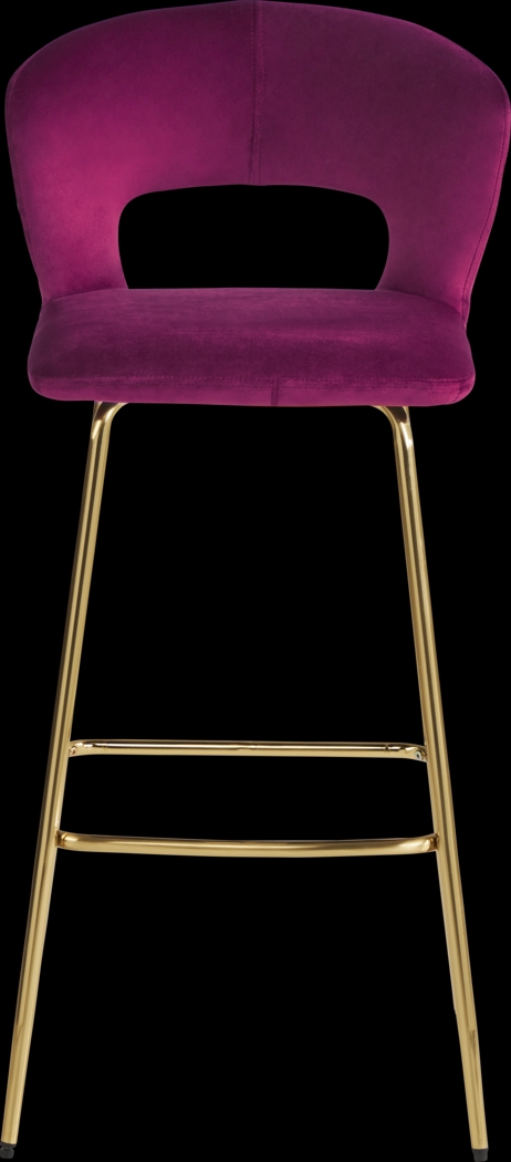 Alastor Burgundy Cut Out Barstool - Thumbnail - Image 2