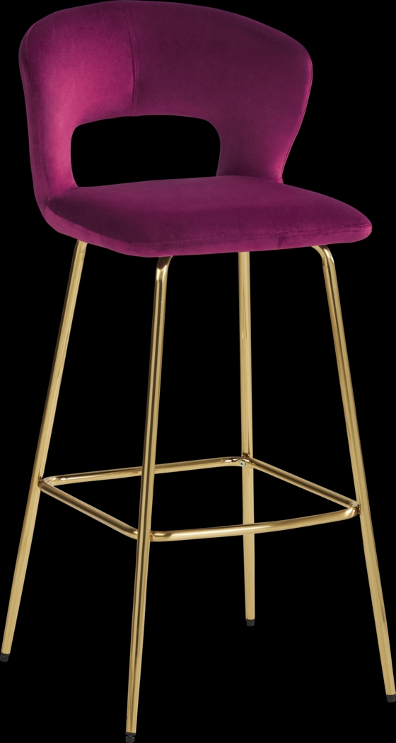 Alastor Burgundy Cut Out Barstool - Thumbnail - Image 1