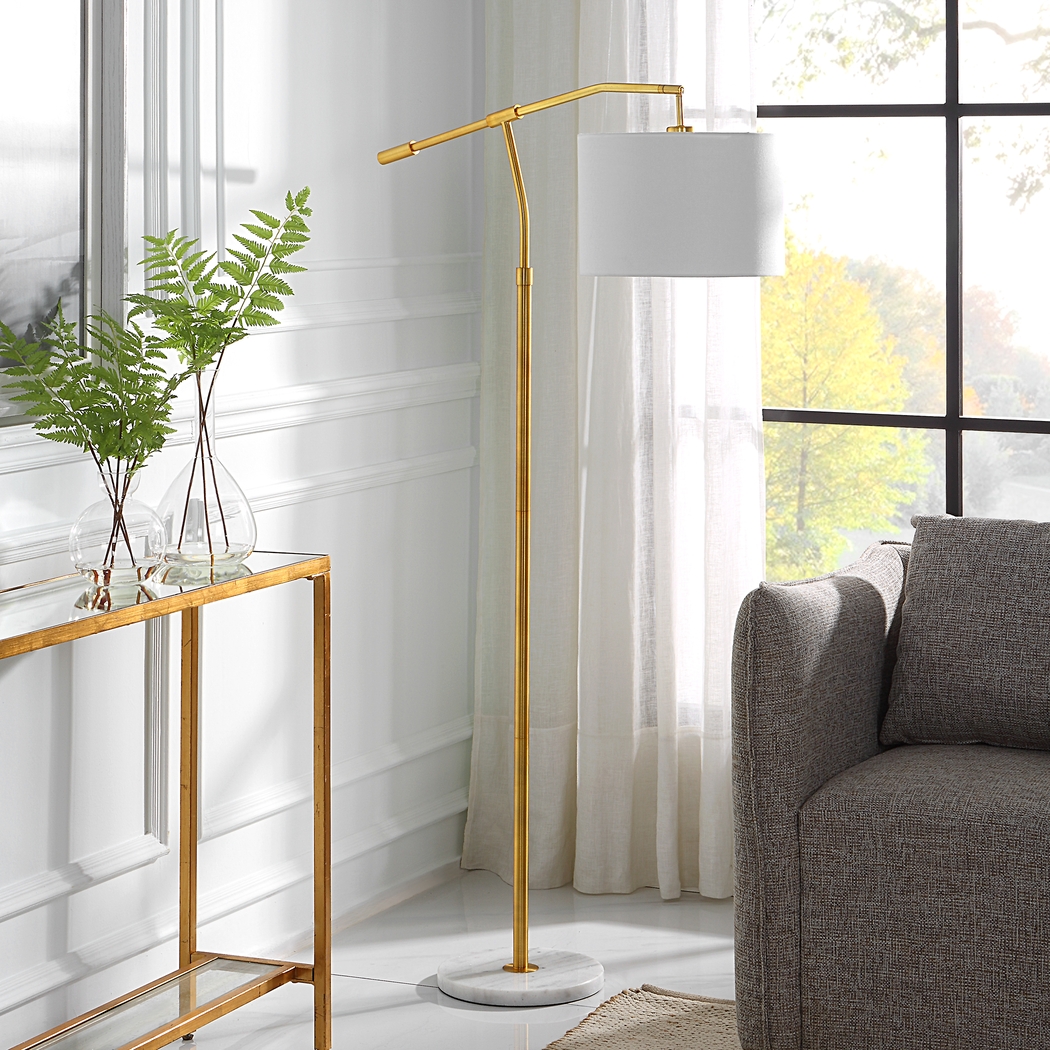 Alatka Drive Gold Floor Lamp - Thumbnail - Image 2