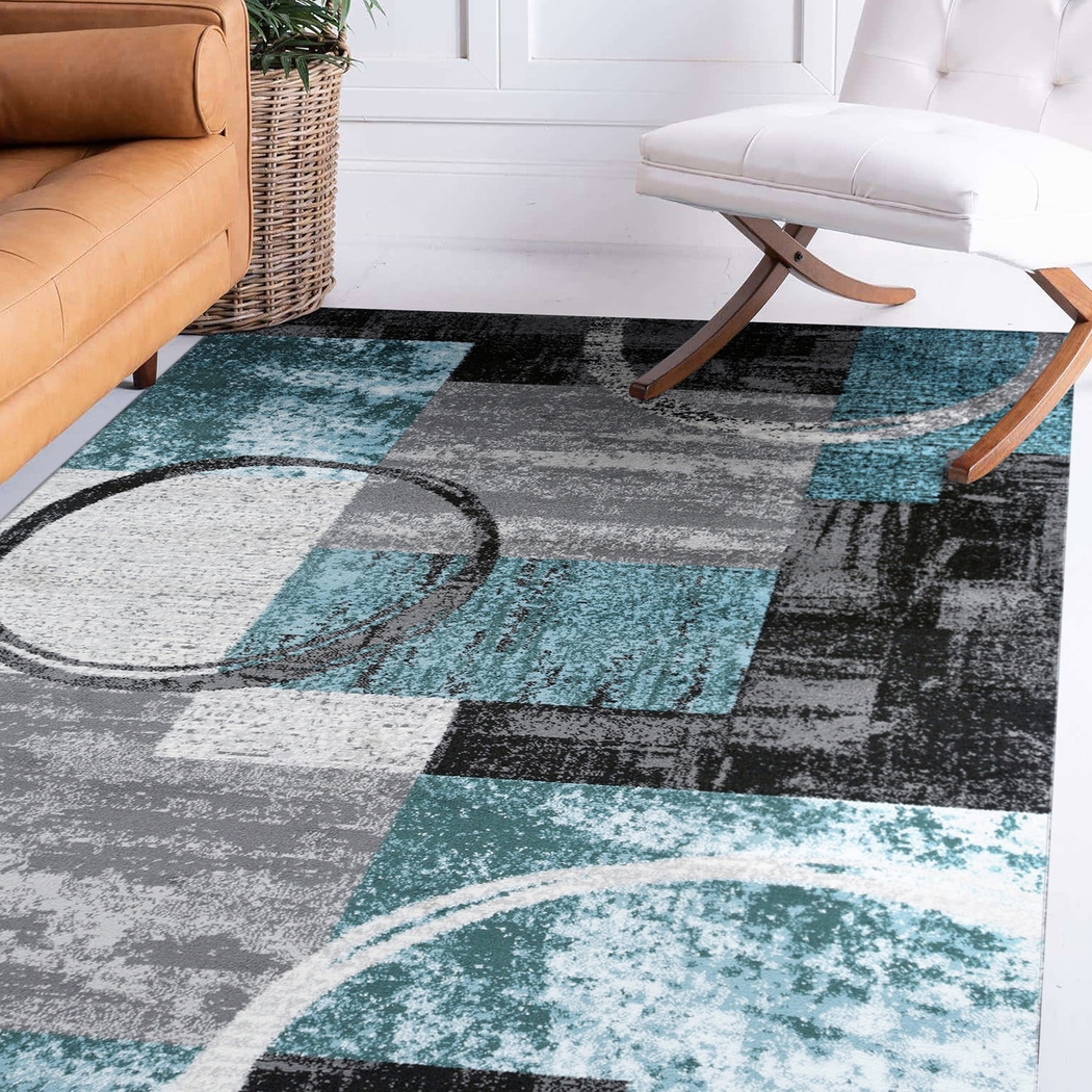 Alayno Teal 5'3 x 7'3 Rug - Thumbnail - Image 3