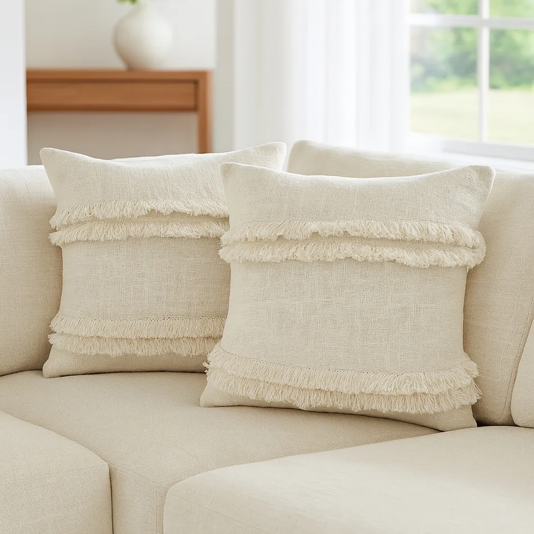 Albann Cream Pillow, Set of 2 - Thumbnail - Image 2