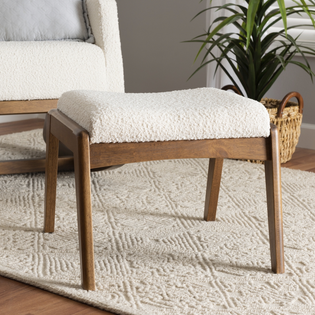 Alberan Off-White Ottoman - Thumbnail - Image 2