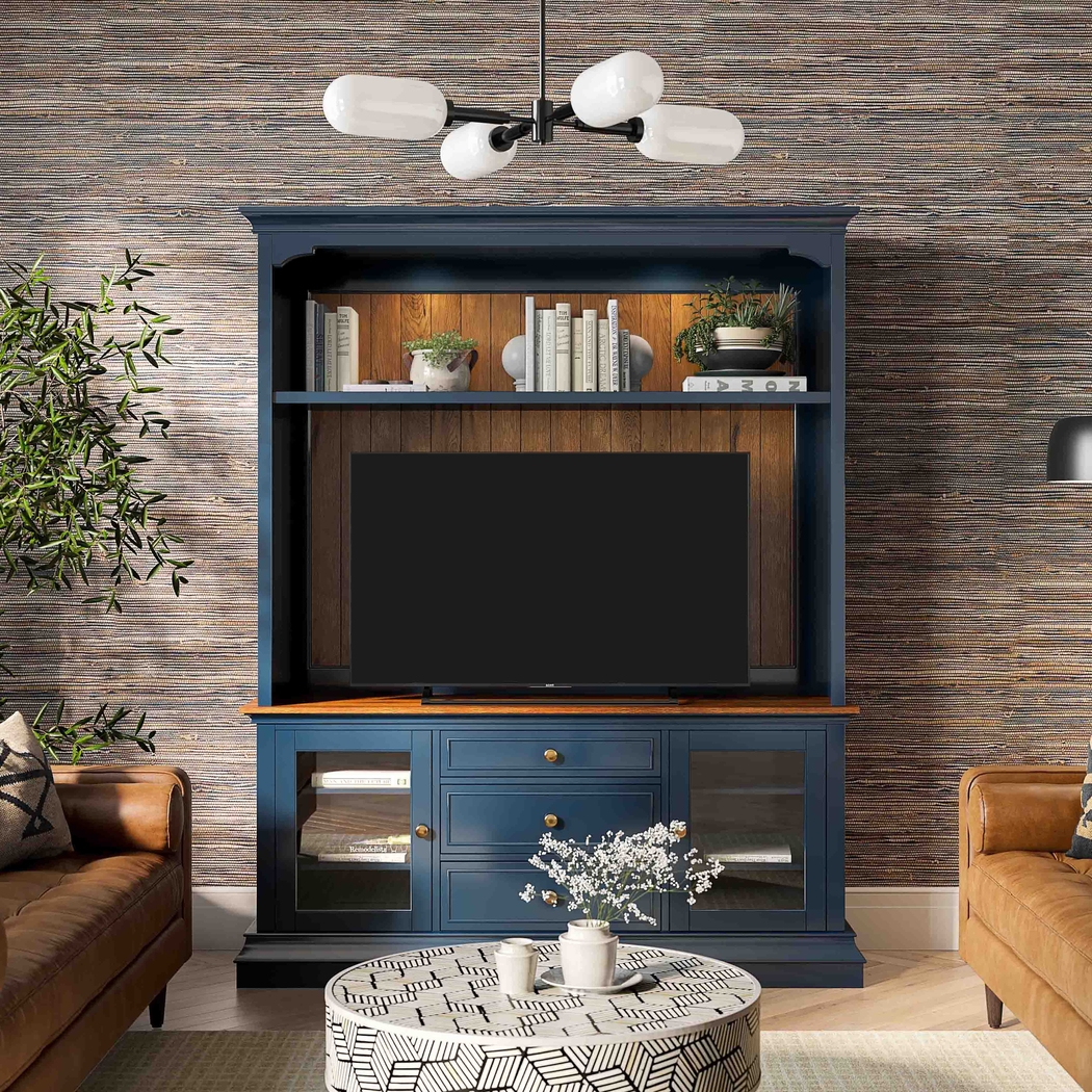 Albermarle Blue 2 Pc Wall Unit with 68.5 in. Console - Thumbnail - Image 3