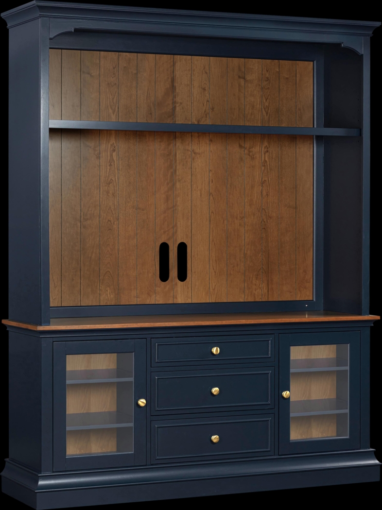 Albermarle Blue 2 Pc Wall Unit with 68.5 in. Console - Thumbnail - Image 5
