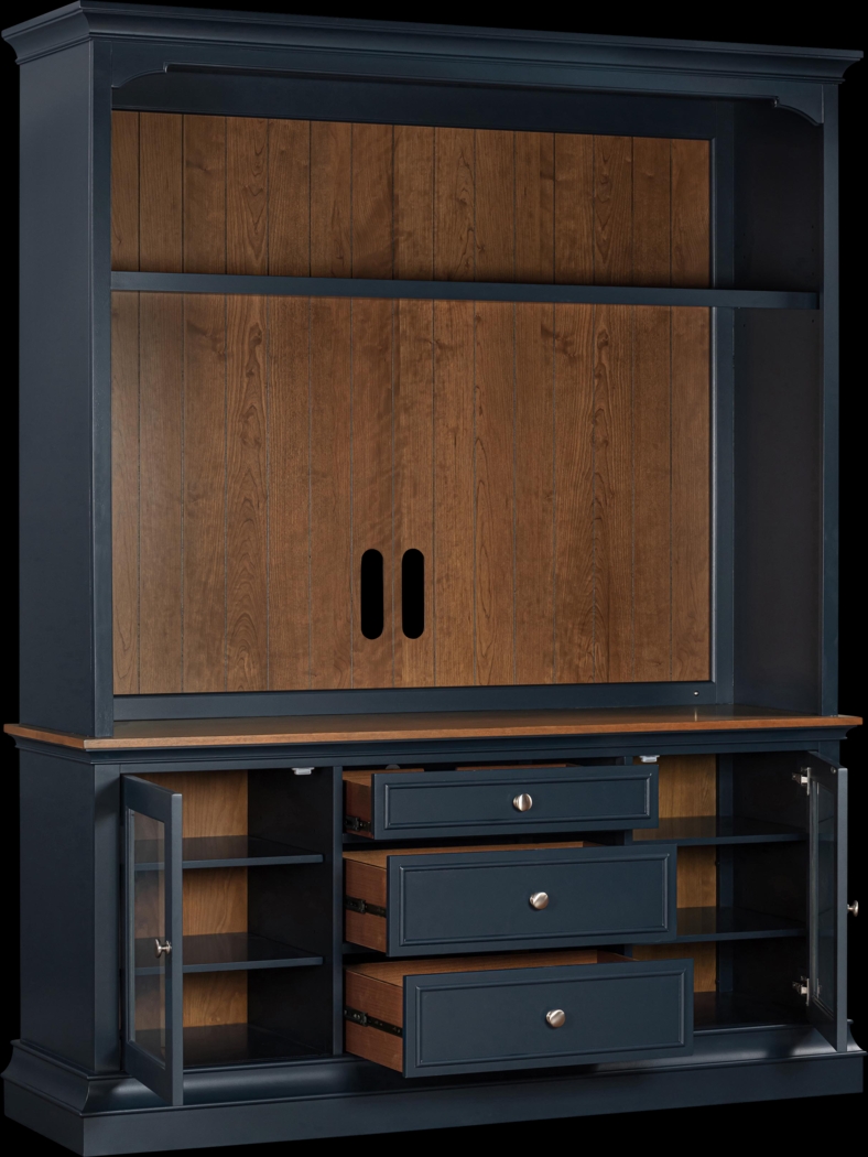 Albermarle Blue 2 Pc Wall Unit with 68.5 in. Console - Thumbnail - Image 6
