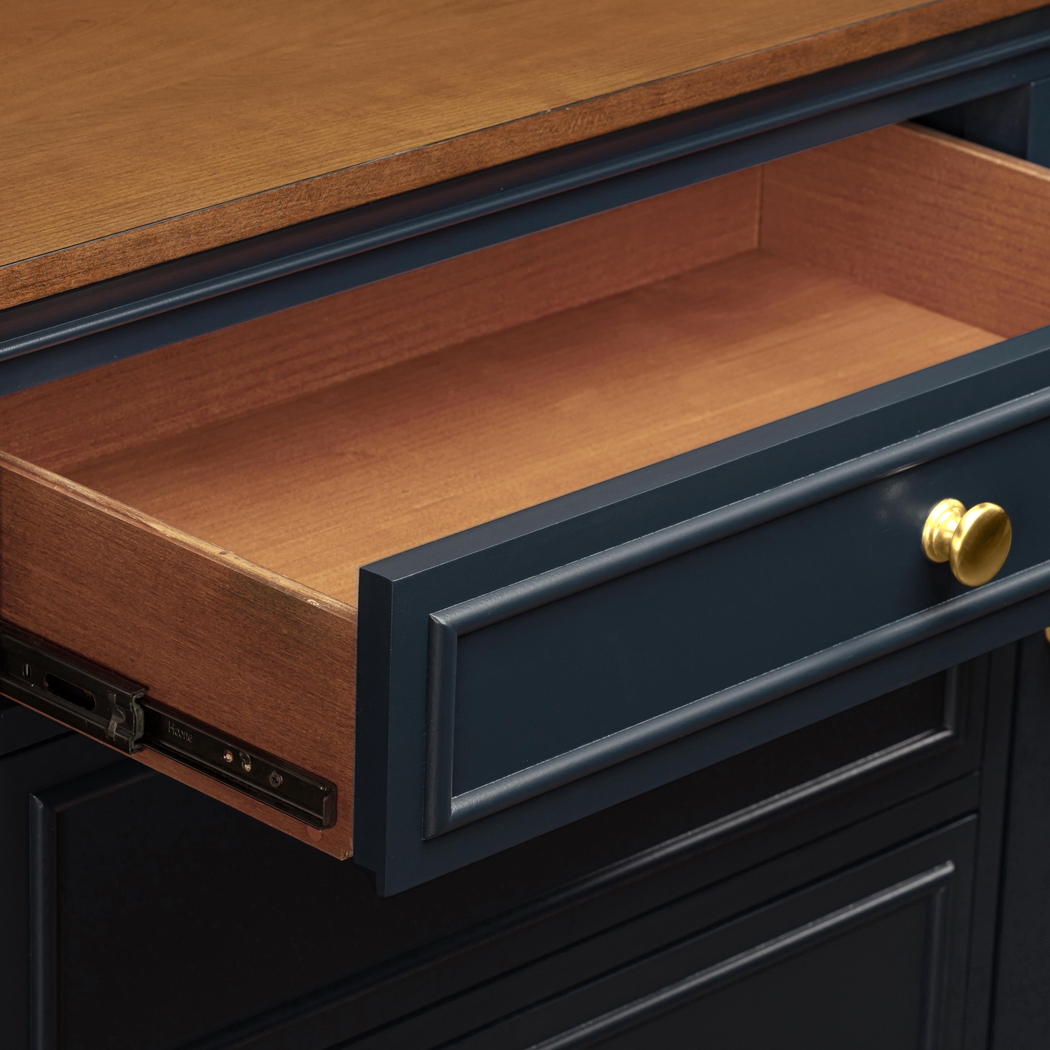 Albermarle Blue 2 Pc Wall Unit with 68.5 in. Console - Thumbnail - Image 8