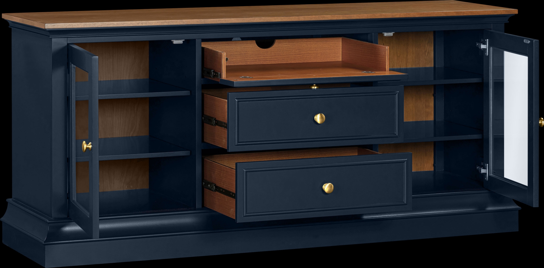 Albermarle Blue 68.5 in. Console - Thumbnail - Image 5