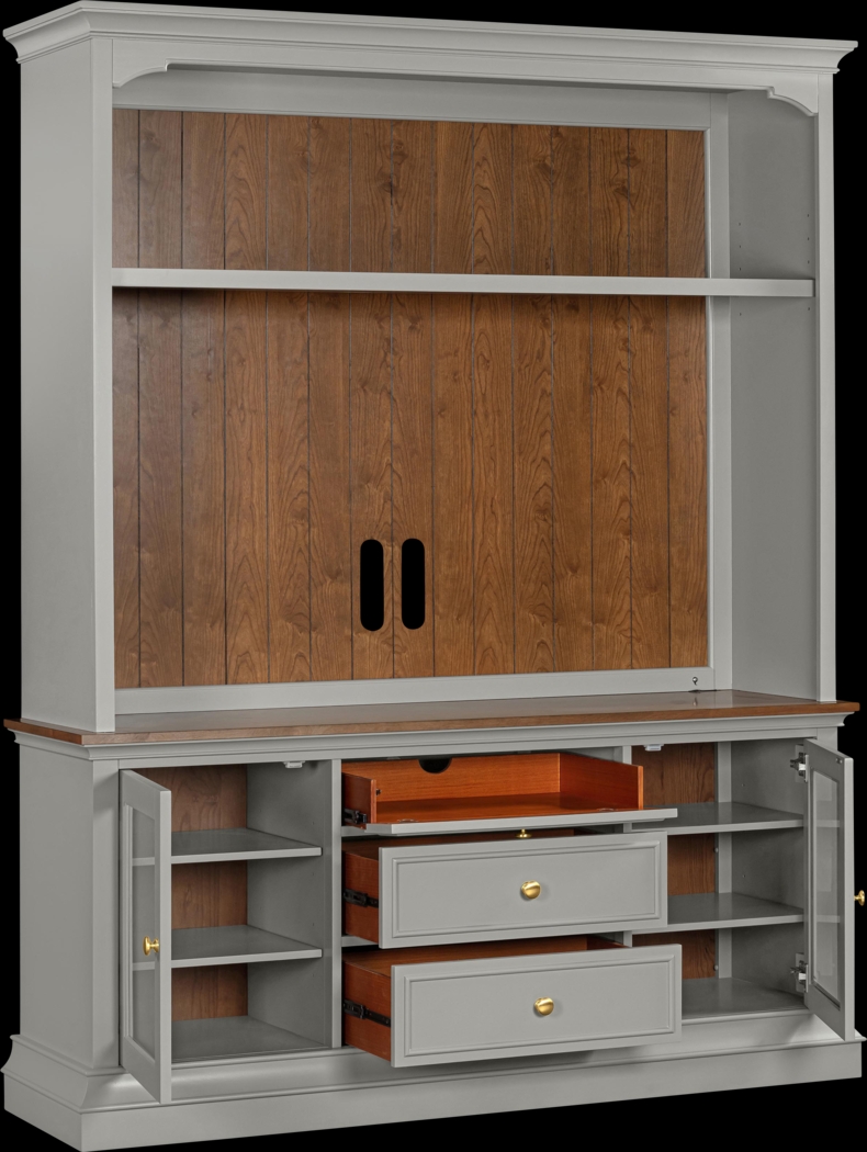 Albermarle Gray 2 Pc Wall Unit with 68.5 in. Console - Thumbnail - Image 11