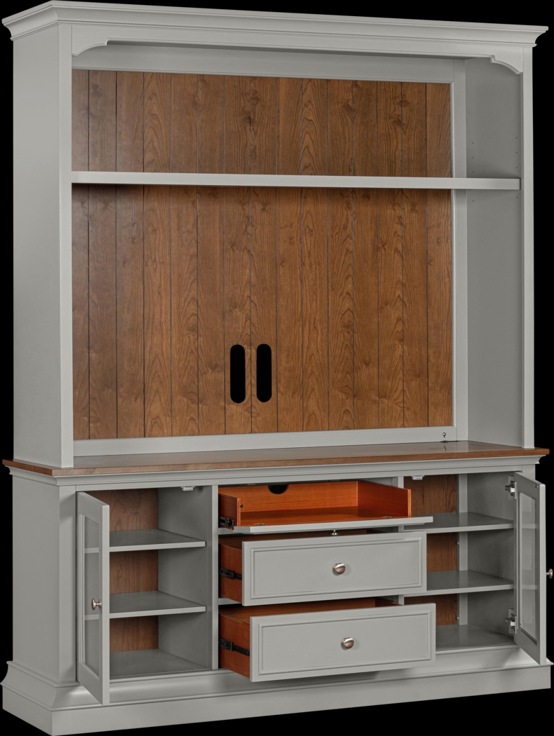 Albermarle Gray 2 Pc Wall Unit with 68.5 in. Console - Thumbnail - Image 5