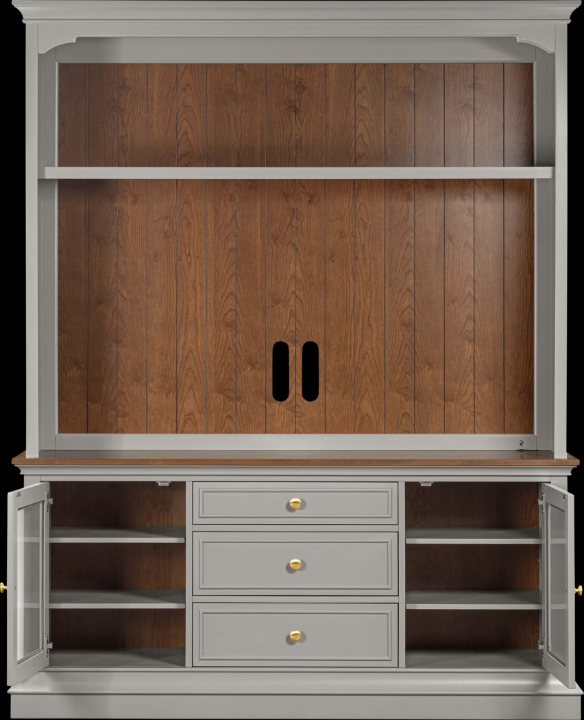Albermarle Gray 2 Pc Wall Unit with 68.5 in. Console - Thumbnail - Image 10
