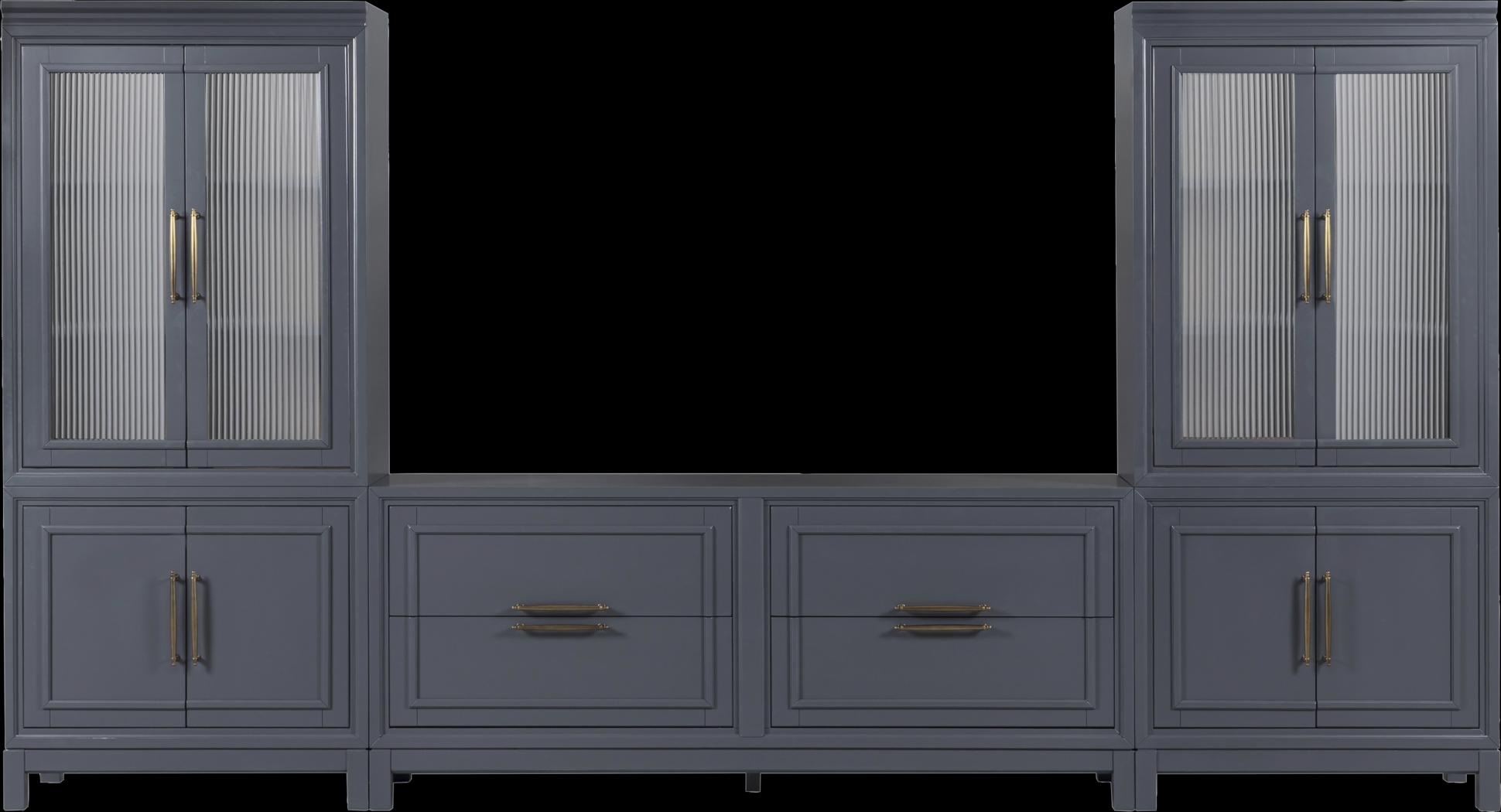 Albion Blue 3 Pc Wall Unit with 72 in. Console - Thumbnail - Image 1