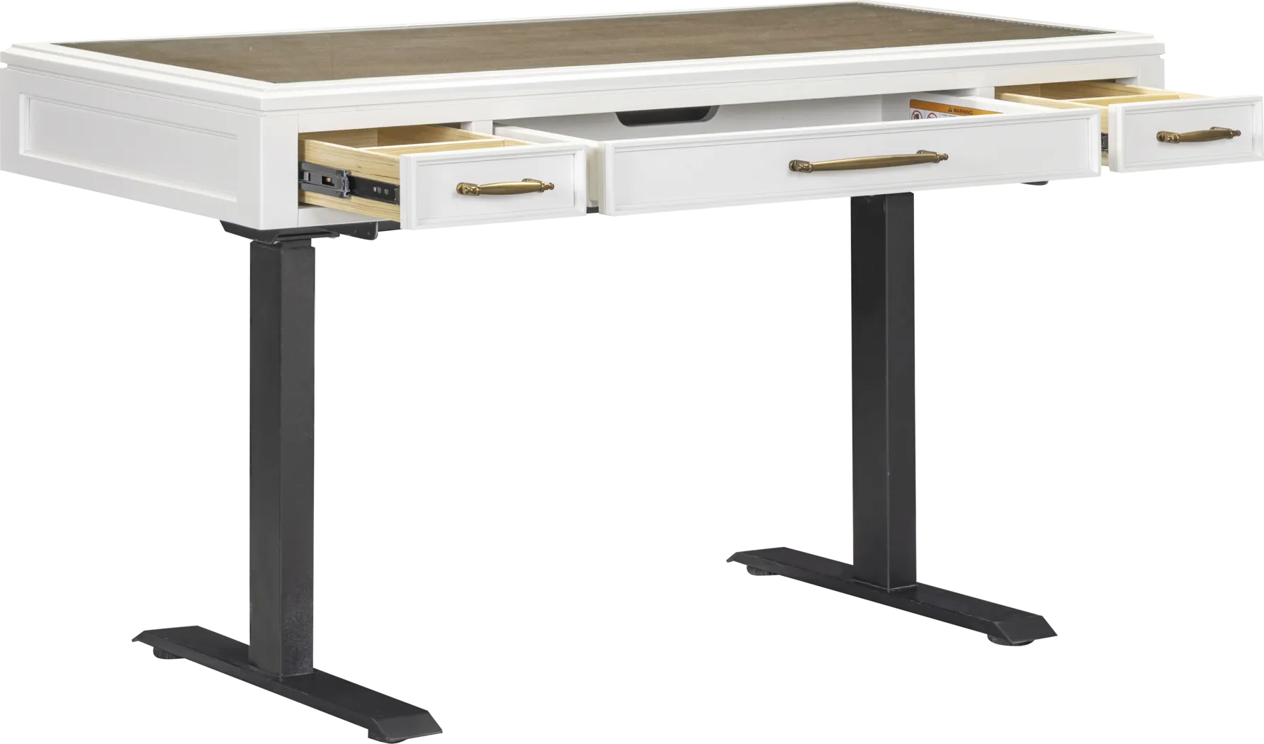 Albion White 2 Pc Adjustable Desk - Thumbnail - Image 2