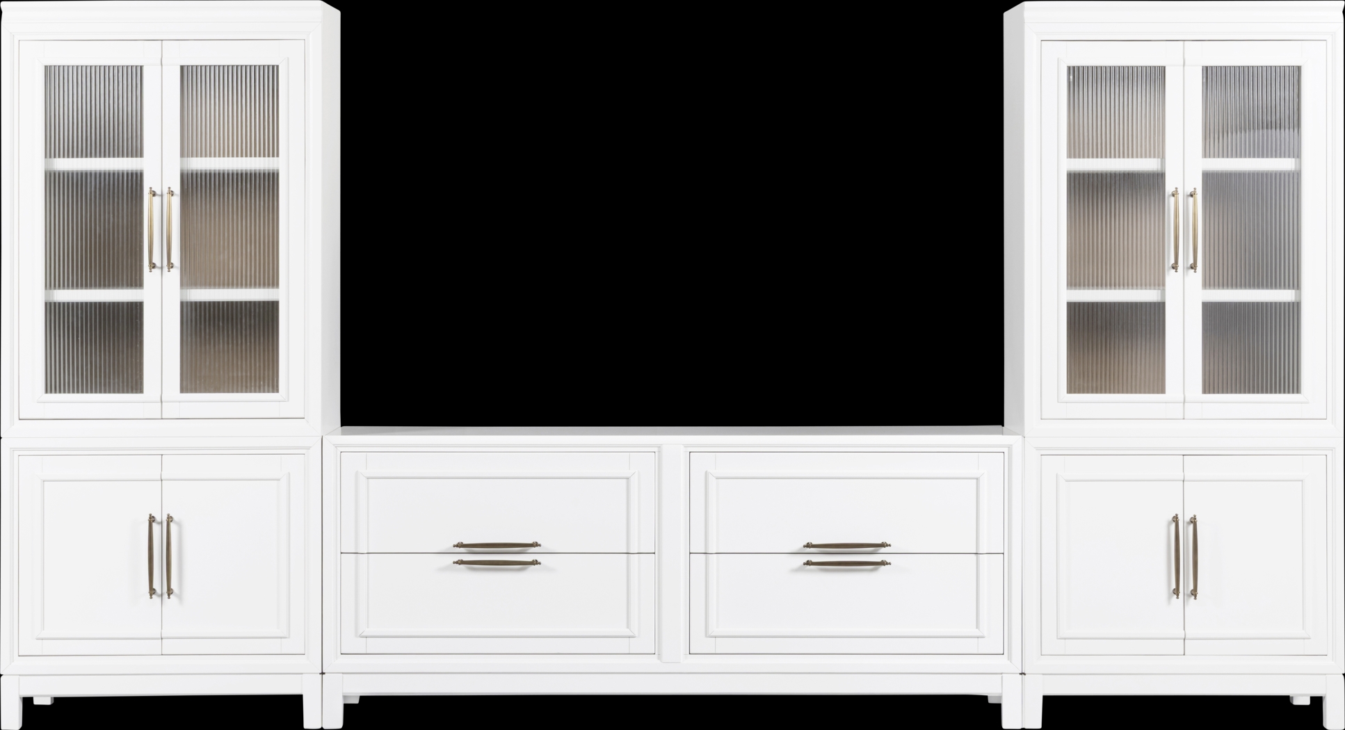 Albion White 3 Pc Wall Unit with 72 in. Console - Thumbnail - Image 1