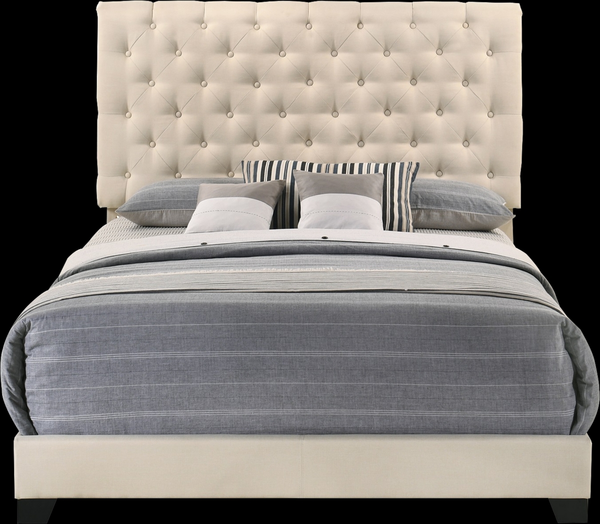 Albritt Beige 3 Pc King Upholstered Bed - Thumbnail - Image 1