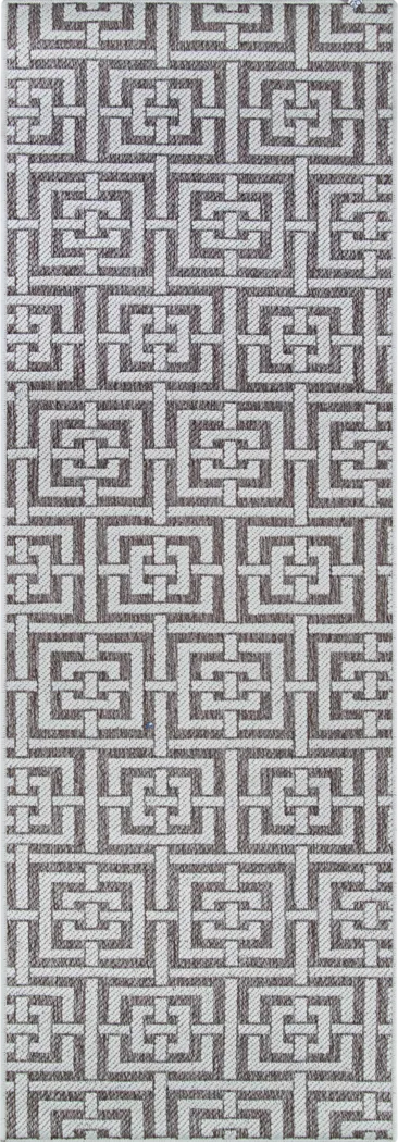 Alburt Blue 2'3 x 7'10 Indoor/Outdoor Runner Rug - Thumbnail - Image 2