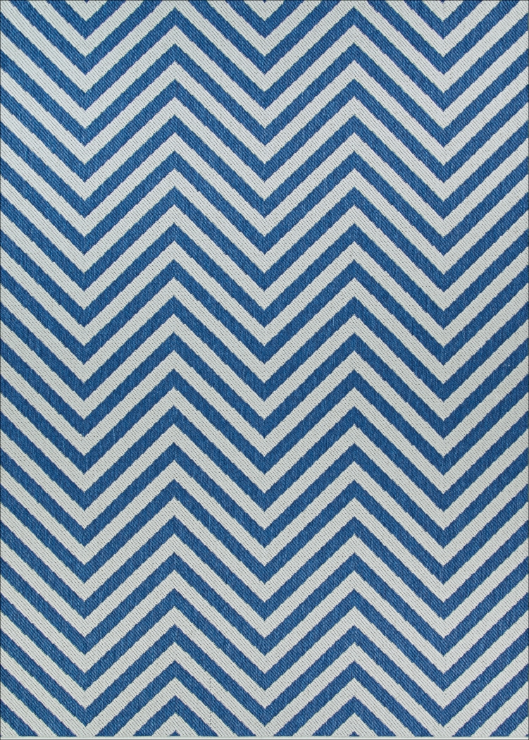 Alburt Blue 8'6 x 13' Indoor/Outdoor Rug - Thumbnail - Image 1