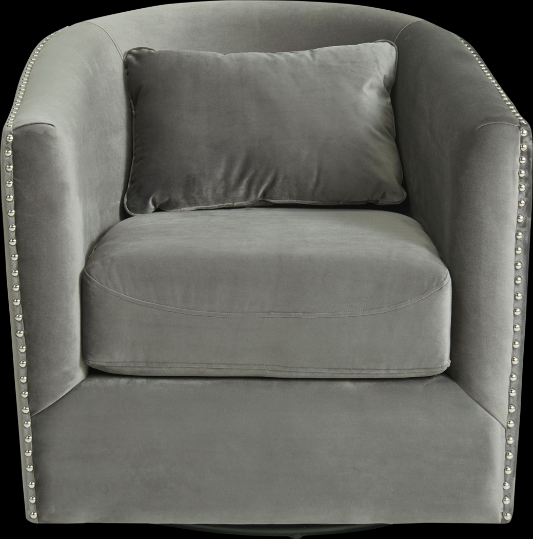 Albury Gray Swivel Chair - Thumbnail - Image 2