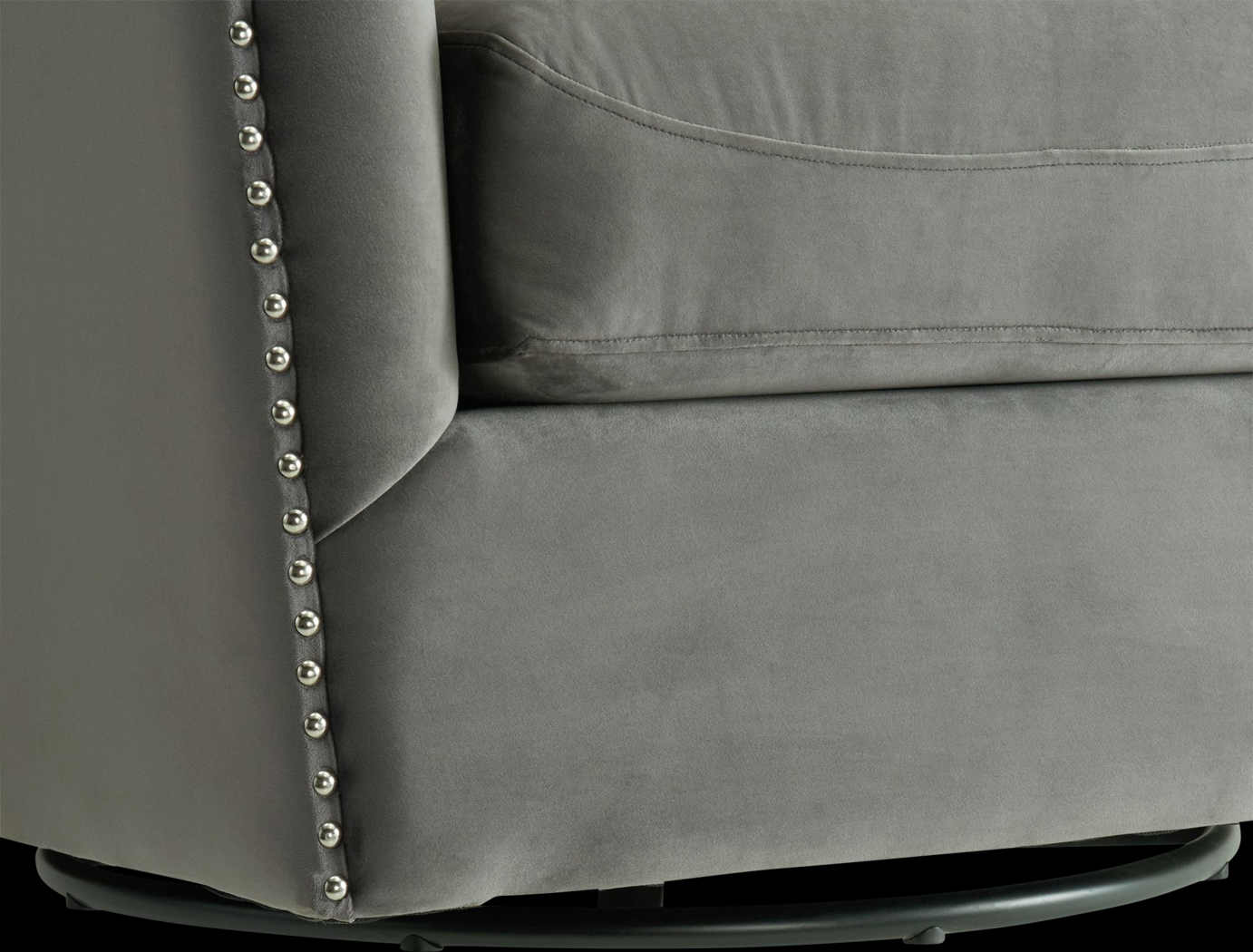 Albury Gray Swivel Chair - Thumbnail - Image 5