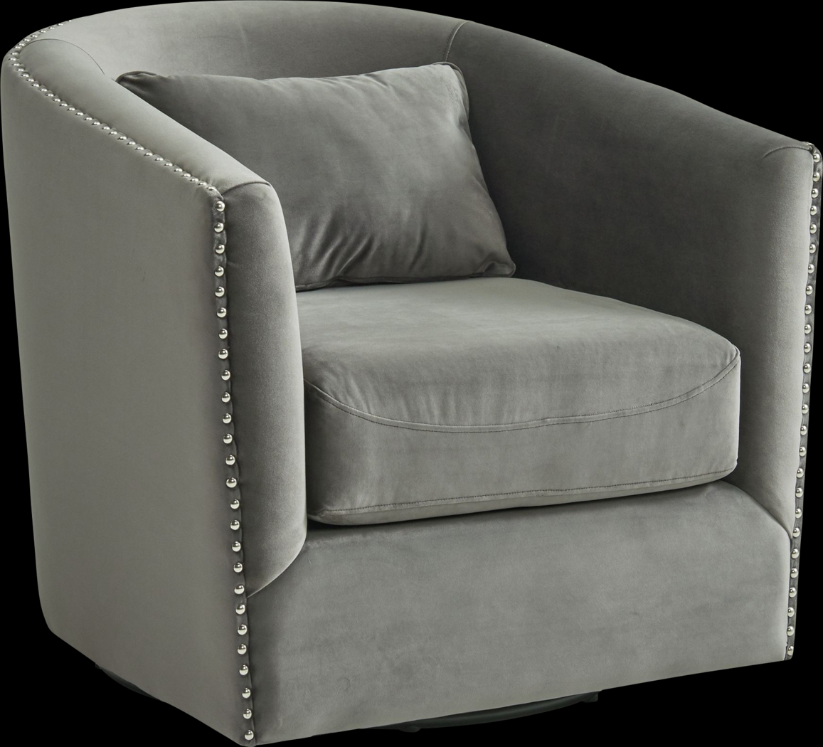Albury Gray Swivel Chair - Thumbnail - Image 1