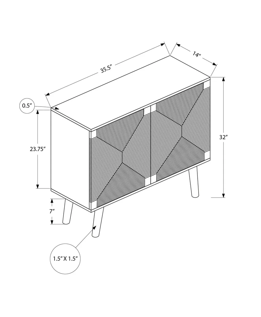 Alcala Brown Accent Cabinet - Thumbnail - Image 5