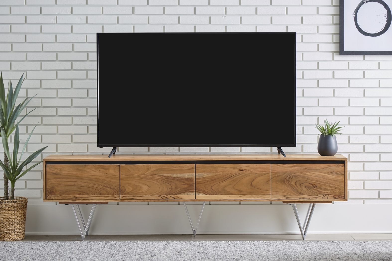 Alcante Brown 80 in. Tv Console - Thumbnail - Image 9