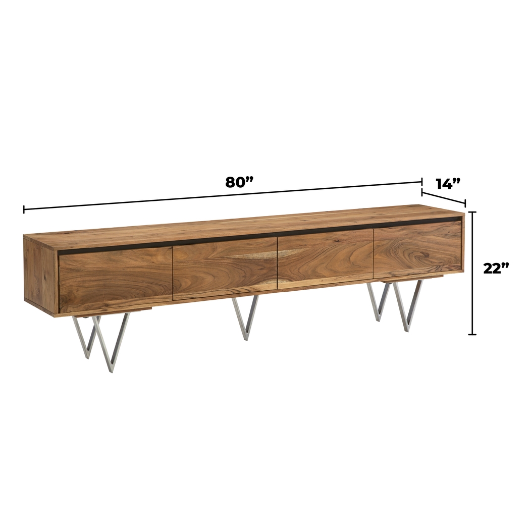 Alcante Brown 80 in. Tv Console - Thumbnail - Image 10