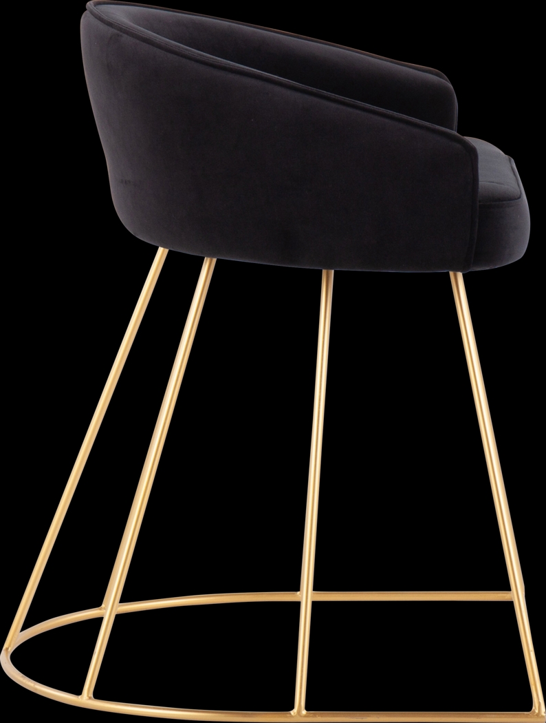 Alcanza Black Vanity Stool - Thumbnail - Image 2