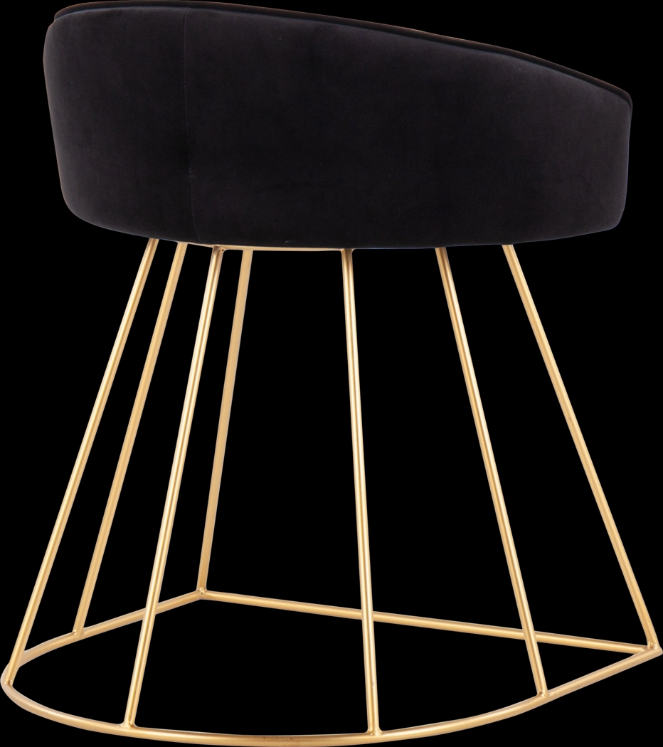 Alcanza Black Vanity Stool - Thumbnail - Image 3