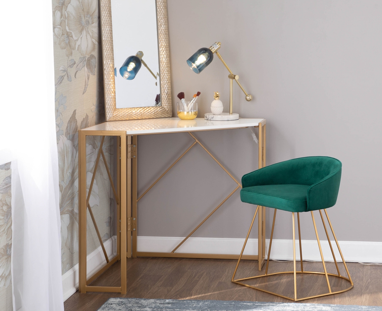 Alcanza Green Vanity Stool - Thumbnail - Image 7