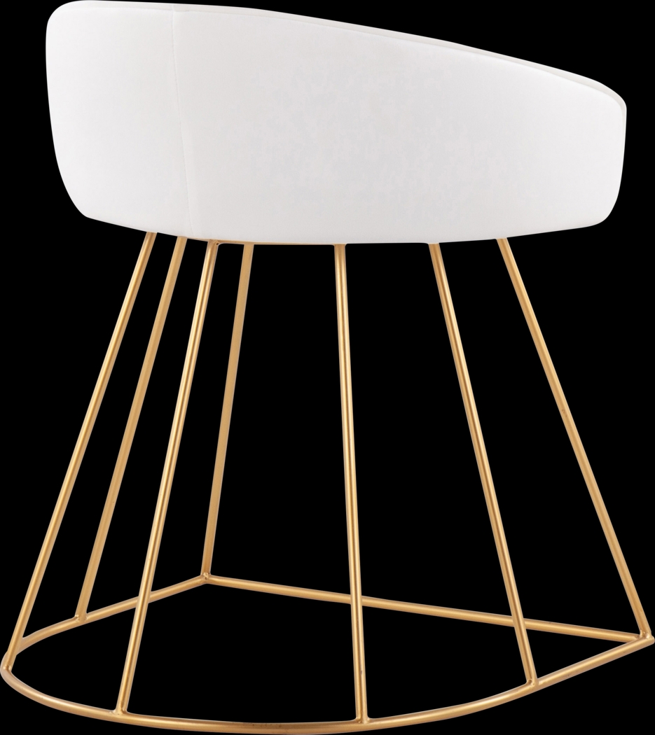 Alcanza White Vanity Stool - Thumbnail - Image 3