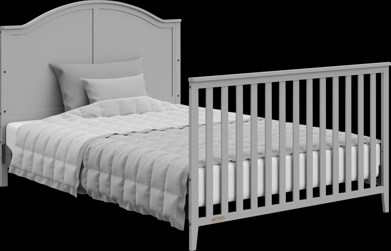 Alcindor Gray Convertible Crib - Thumbnail - Image 7