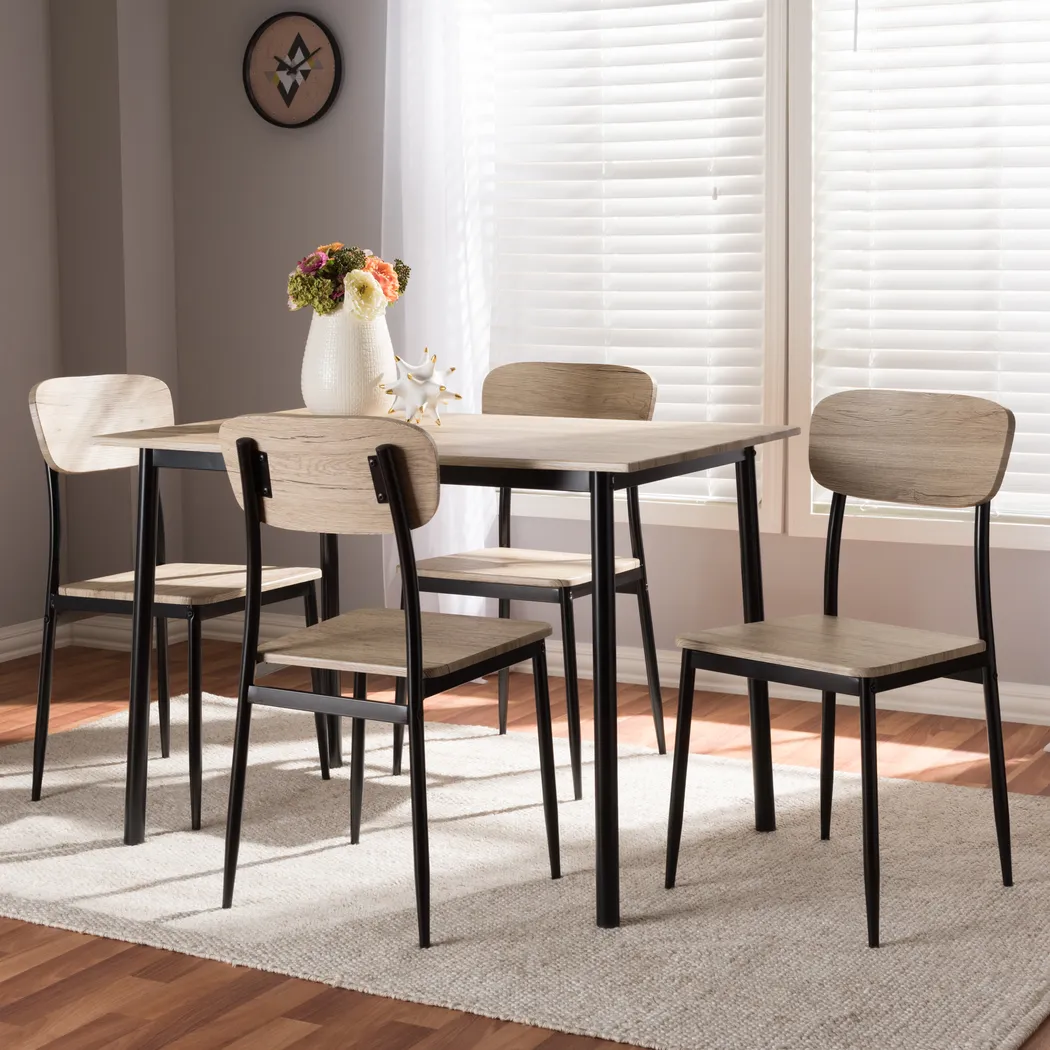 Alcler Brown 5 Pc Rectangle Dining Set - Thumbnail - Image 2