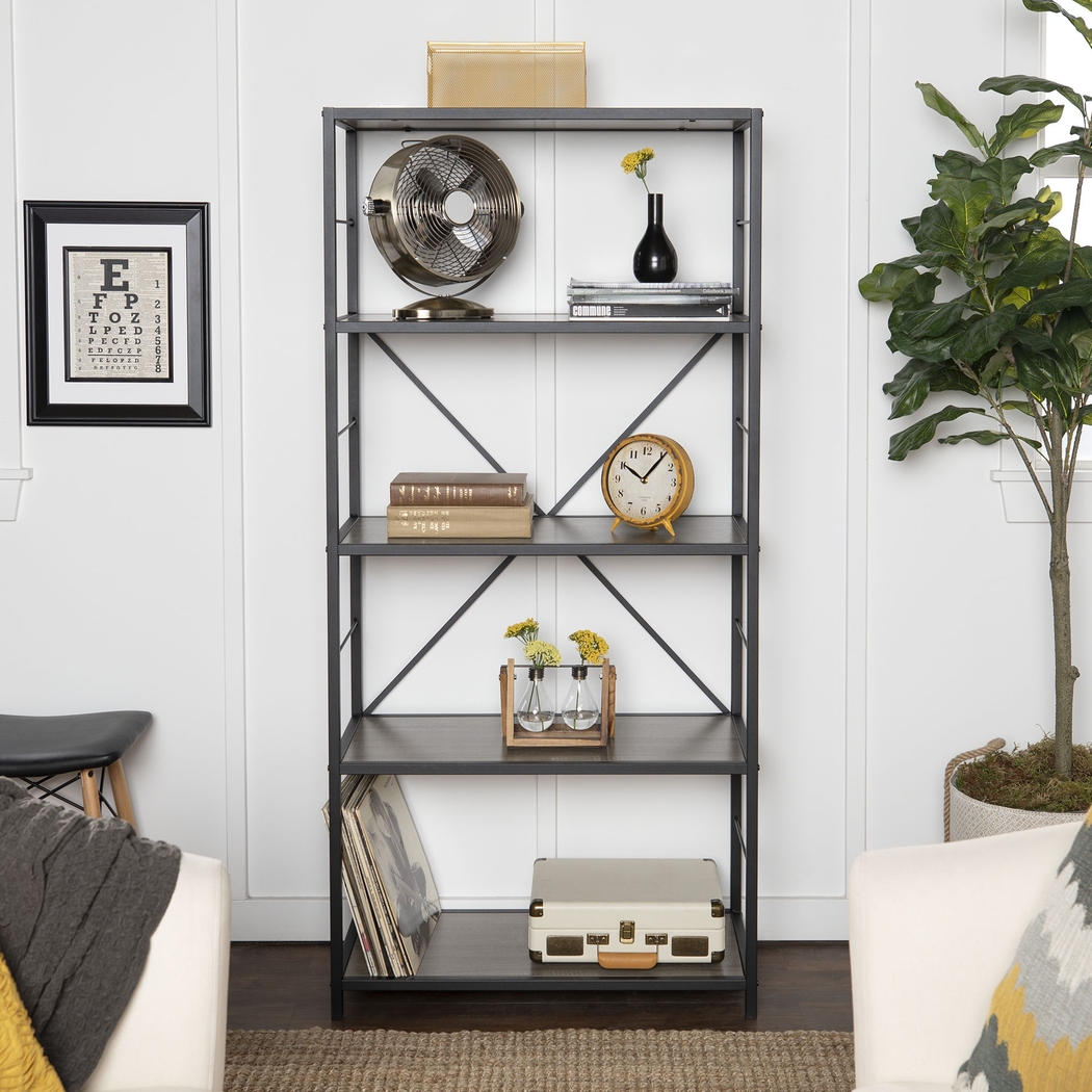 Alcott Gray Bookcase - Thumbnail - Image 3