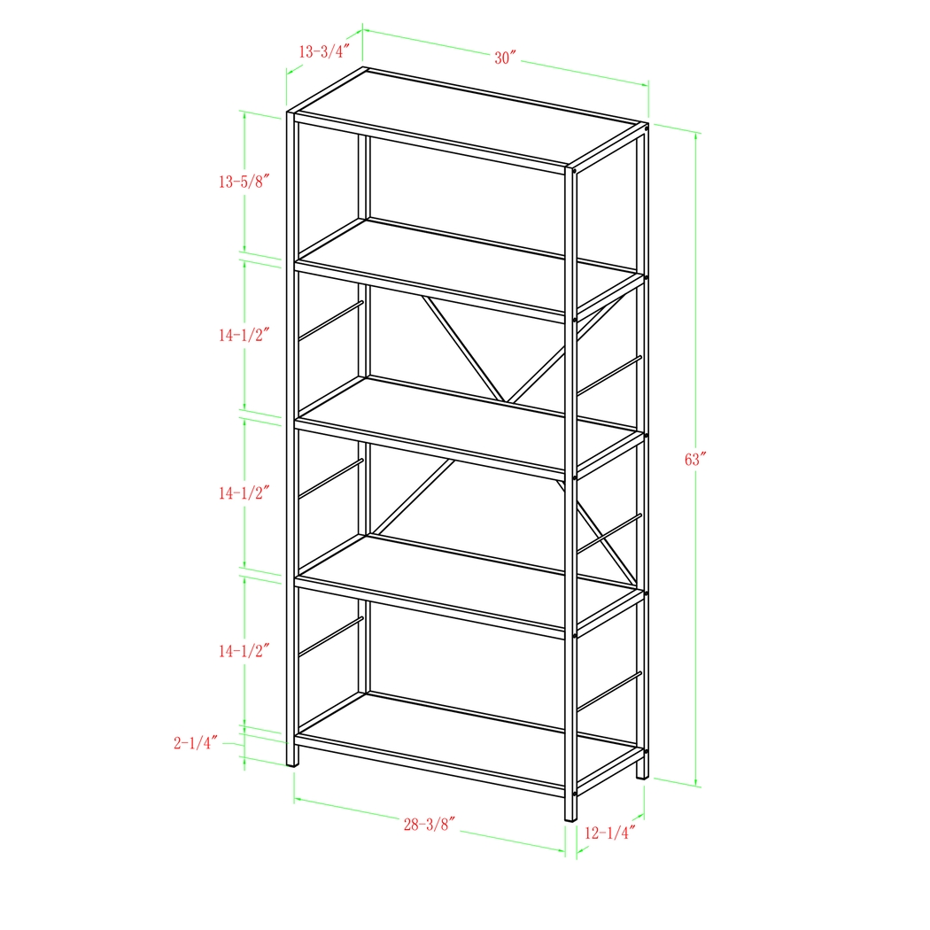 Alcott Oak Bookcase - Thumbnail - Image 6