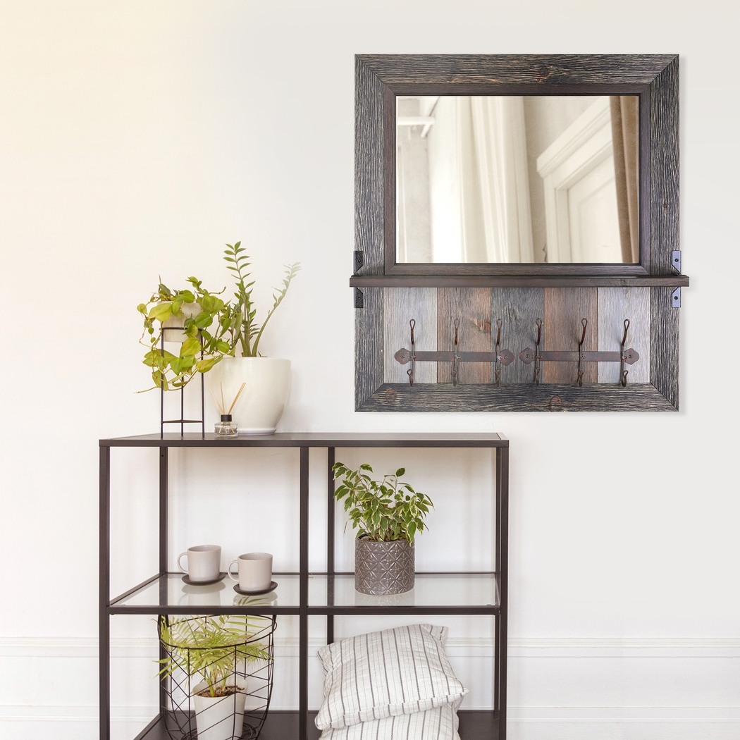 Aldburn Brown Coat Hanger Mirror - Thumbnail - Image 2