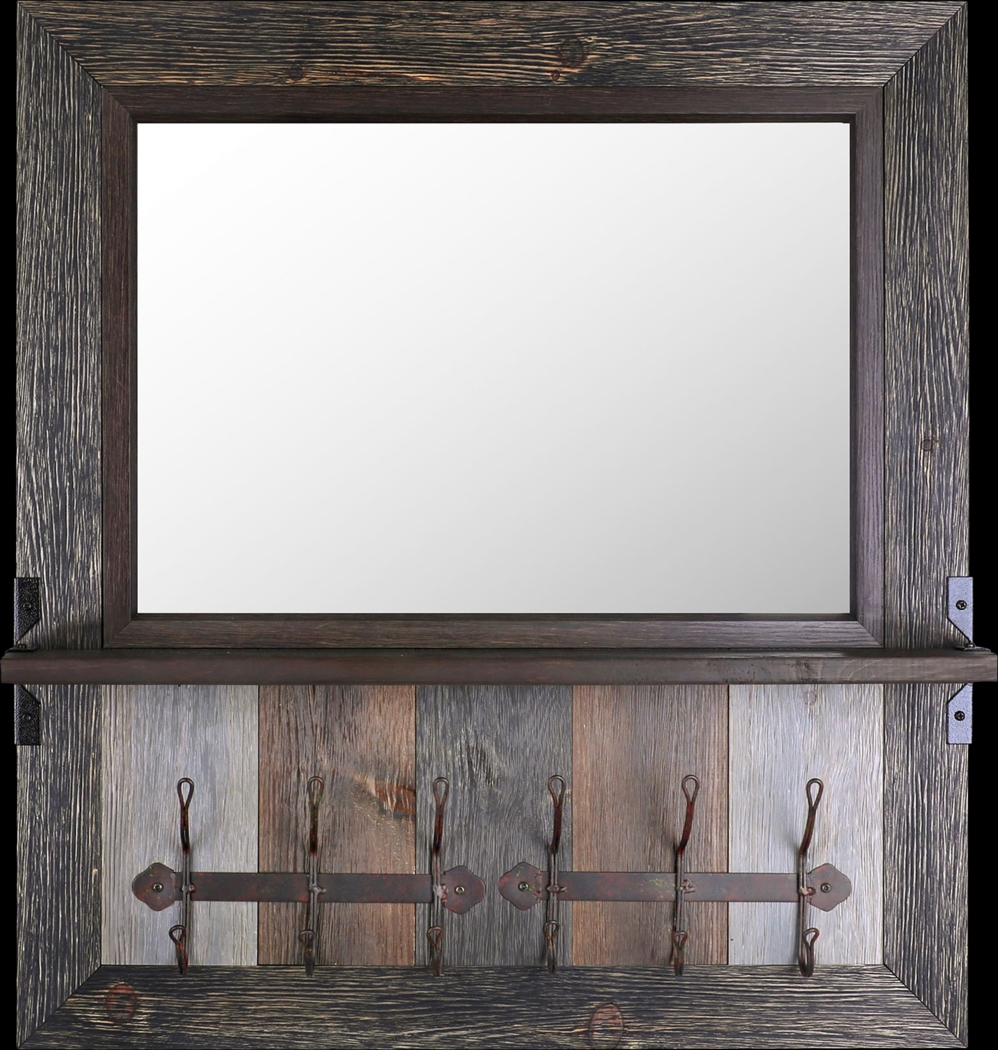 Aldburn Brown Coat Hanger Mirror - Thumbnail - Image 1