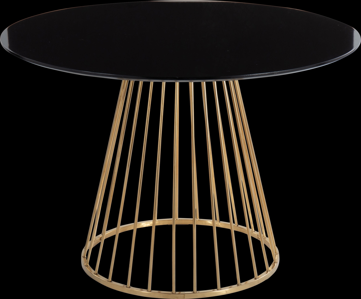 Aldendell Gold Black Dining Table - Thumbnail - Image 1