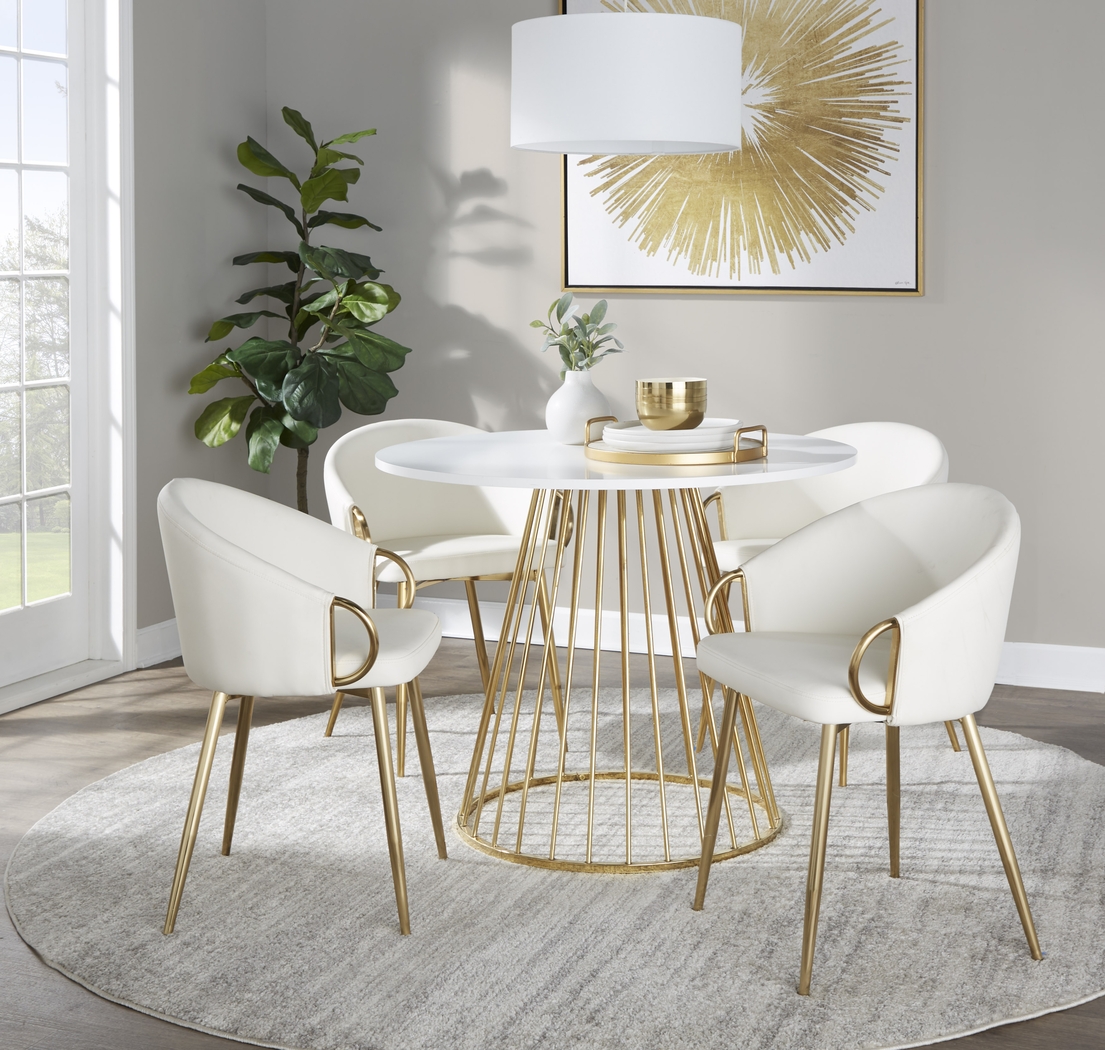 Aldendell White Dining Table - Thumbnail - Image 2