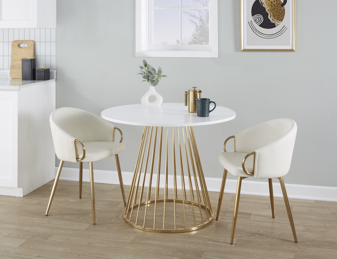 Aldendell White Dining Table - Thumbnail - Image 3