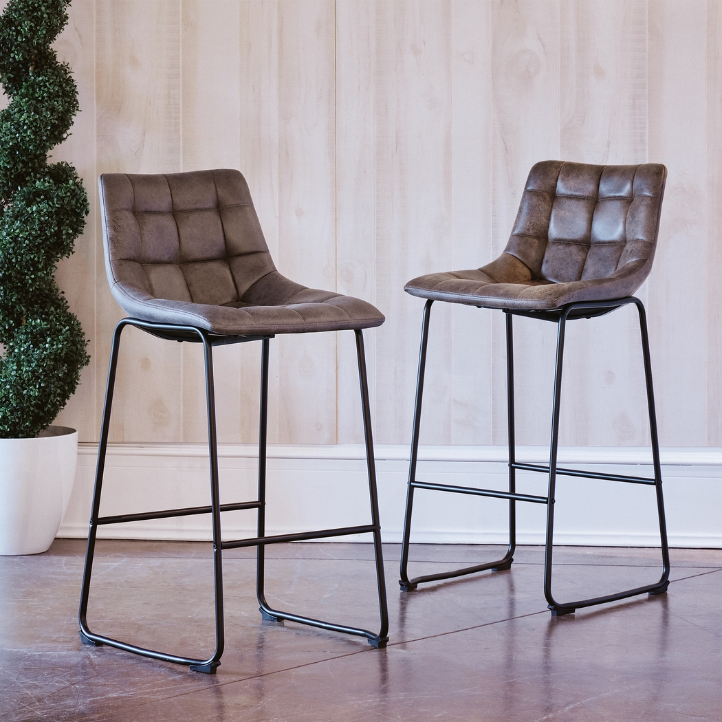 Aldergate Gray Bar Stool Set - Thumbnail - Image 2