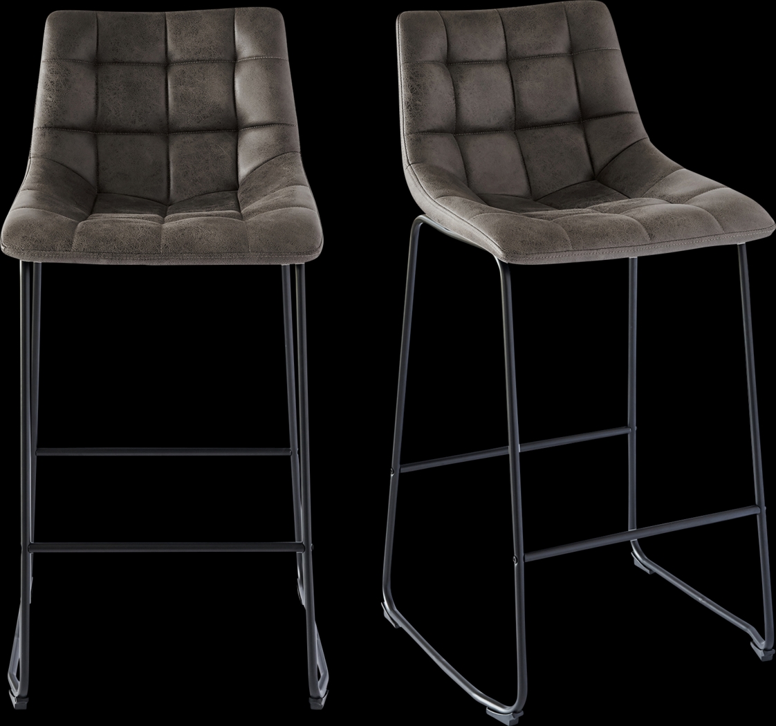 Aldergate Gray Bar Stool Set - Thumbnail - Image 1