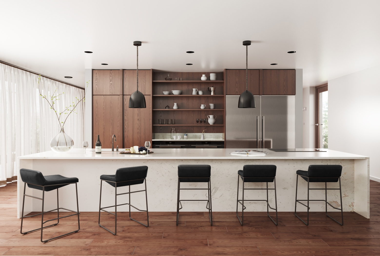 Alderney Black Counter Height Stool - Thumbnail - Image 8