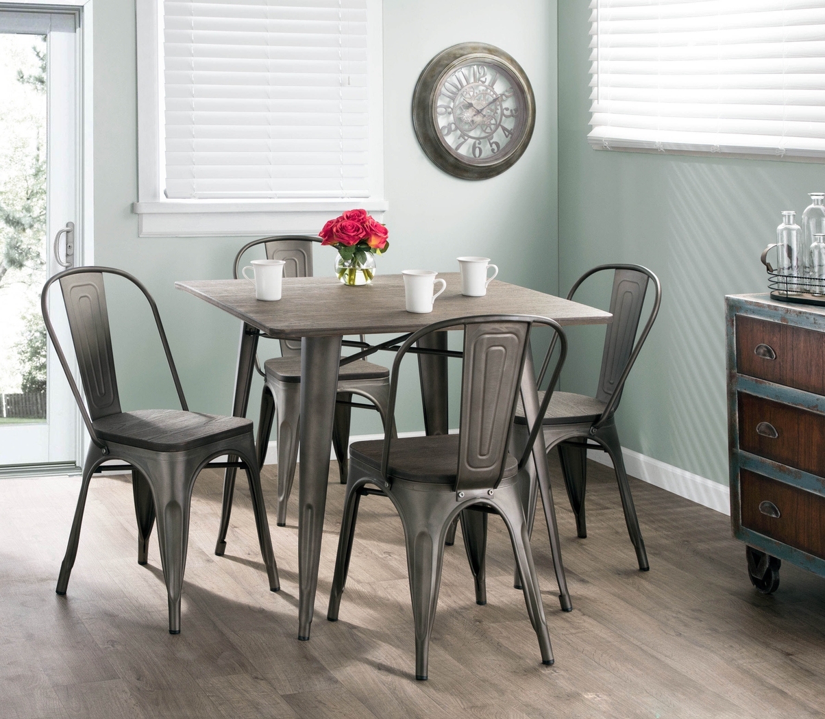 Aldersyde Brown 3 Pc Square Dining Set - Thumbnail - Image 2