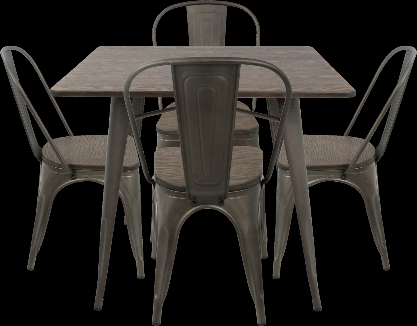 Aldersyde Brown 3 Pc Square Dining Set - Thumbnail - Image 3