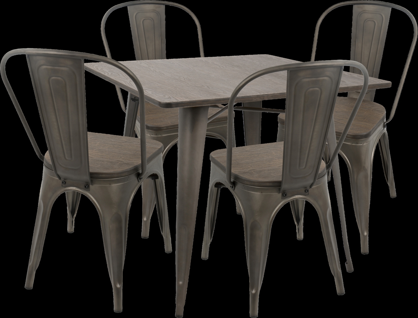 Aldersyde Brown 3 Pc Square Dining Set - Thumbnail - Image 1