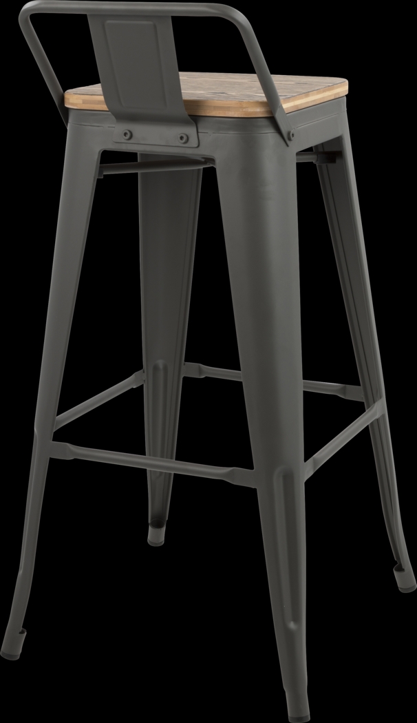 Aldersyde Brown Low Back Barstool (Set of 2) - Thumbnail - Image 2