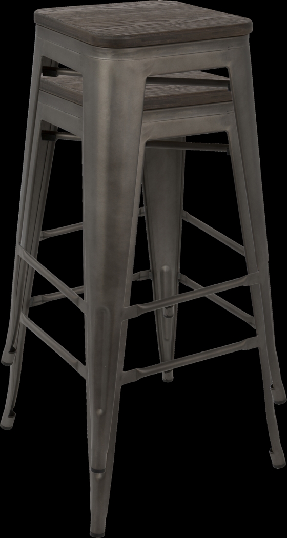 Aldersyde Espresso Barstool (Set of 2) - Thumbnail - Image 2