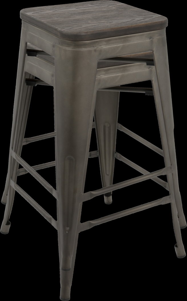 Aldersyde Espresso Counter Height Stool (Set of 2) - Thumbnail - Image 2